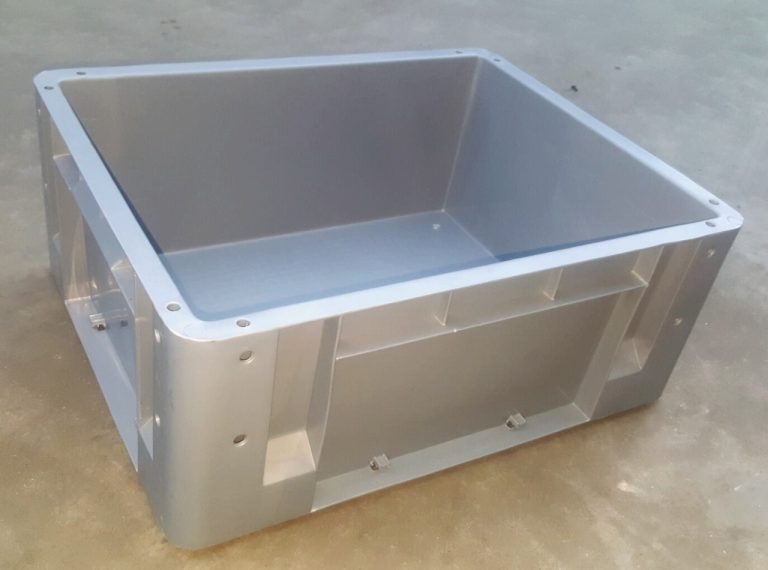 thùng nhựa HA001 Hòa An màu xanh – thùng nhựa công nghiệp cao cấp