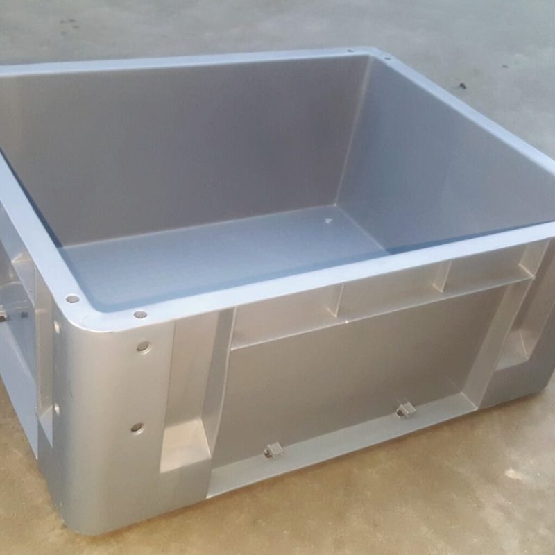 thùng nhựa HA001 Hòa An màu xanh – thùng nhựa công nghiệp cao cấp